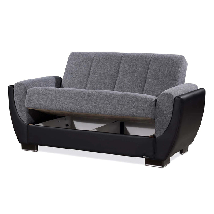Ottomanson Armada Air Collection Upholstered Convertible Loveseat with Storage