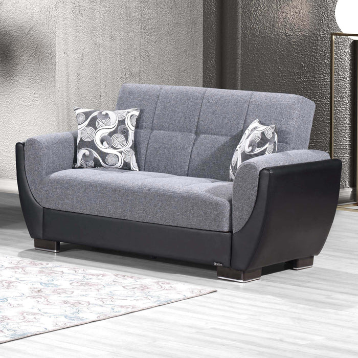 Ottomanson Armada Air Collection Upholstered Convertible Loveseat with Storage