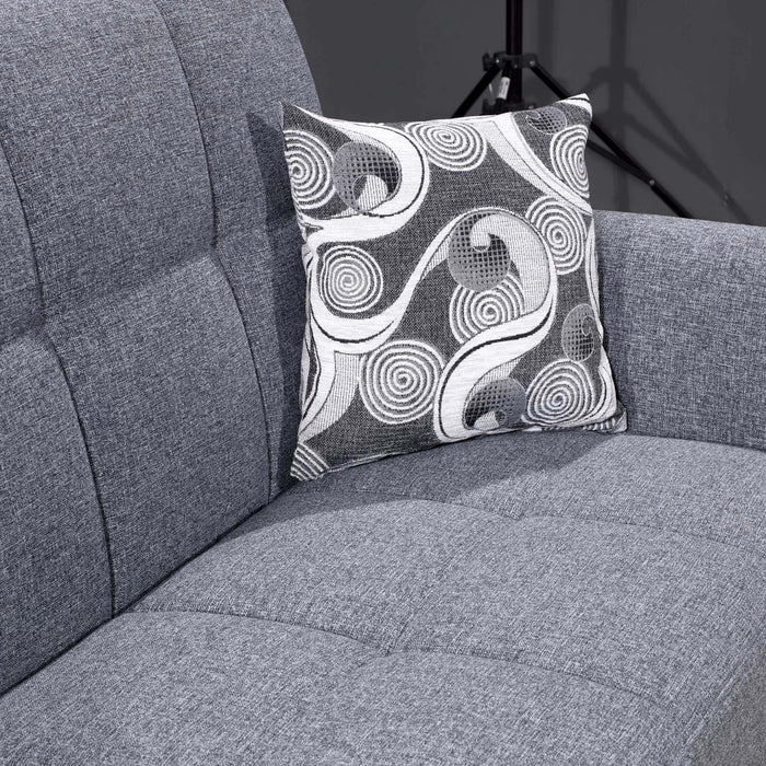 Ottomanson Armada Air Collection Upholstered Convertible Loveseat with Storage