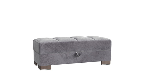 Ottomanson Armada X Collection Upholstered Convertible Wood Trimmed Ottoman with Storage image