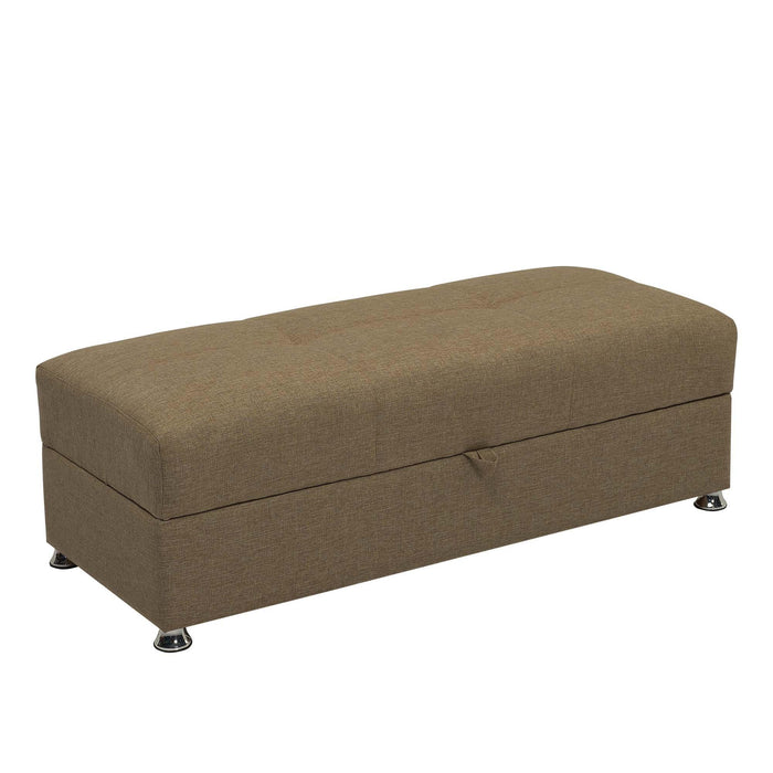 Ottomanson Harmony Collection Upholstered Convertible Ottoman with Storage