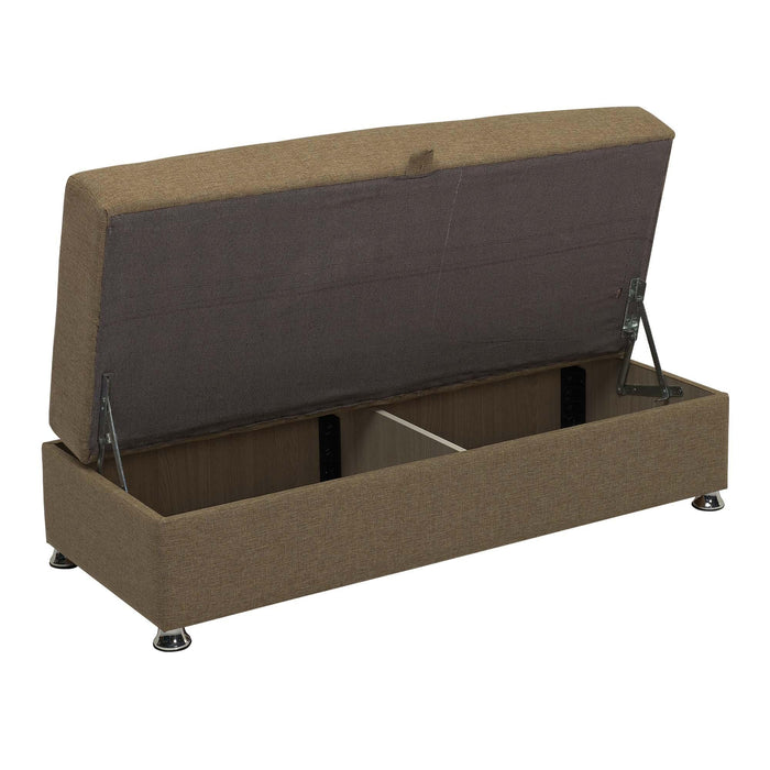 Ottomanson Harmony Collection Upholstered Convertible Ottoman with Storage