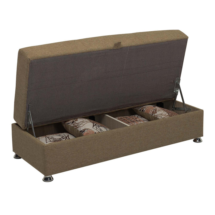 Ottomanson Harmony Collection Upholstered Convertible Ottoman with Storage