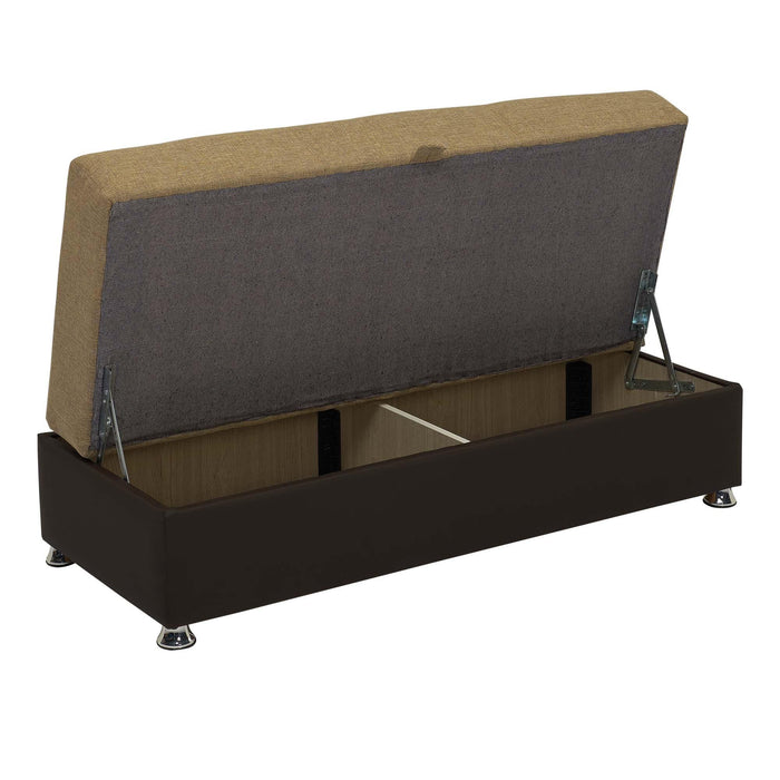 Ottomanson Harmony Collection Upholstered Convertible Ottoman with Storage