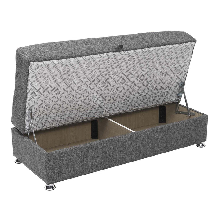 Ottomanson Harmony Collection Upholstered Convertible Ottoman with Storage