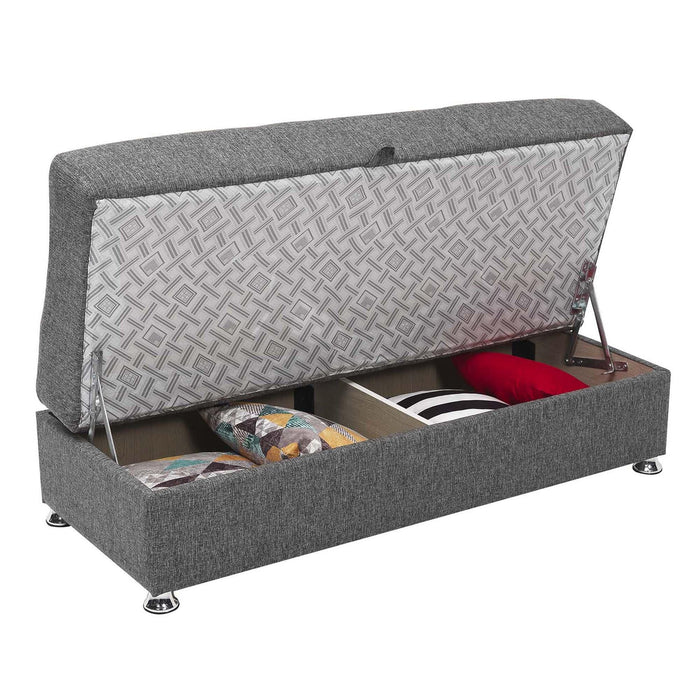 Ottomanson Harmony Collection Upholstered Convertible Ottoman with Storage