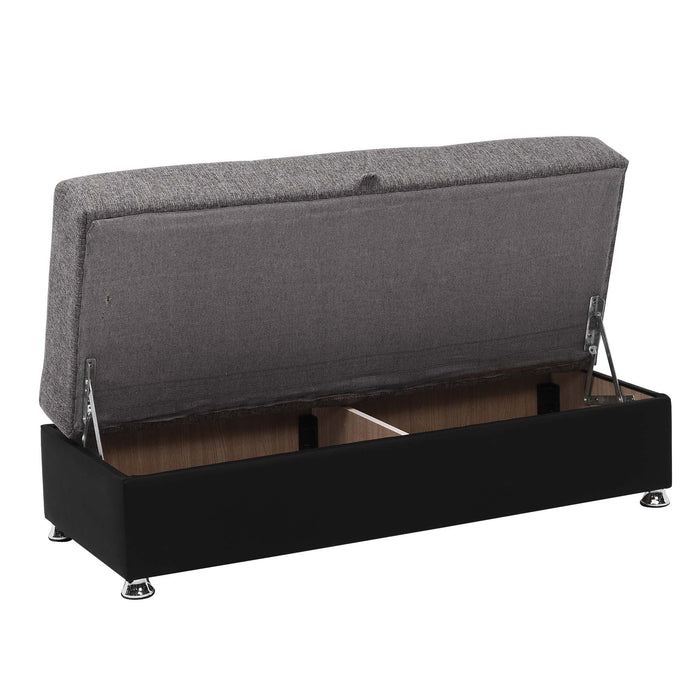 Ottomanson Harmony Collection Upholstered Convertible Ottoman with Storage