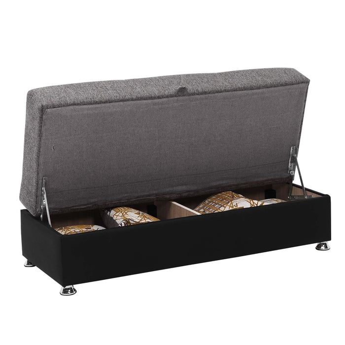 Ottomanson Harmony Collection Upholstered Convertible Ottoman with Storage