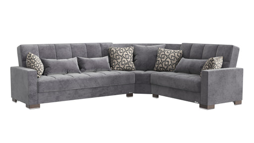 Ottomanson Armada Collection Upholstered Convertible Sectional with Storage image