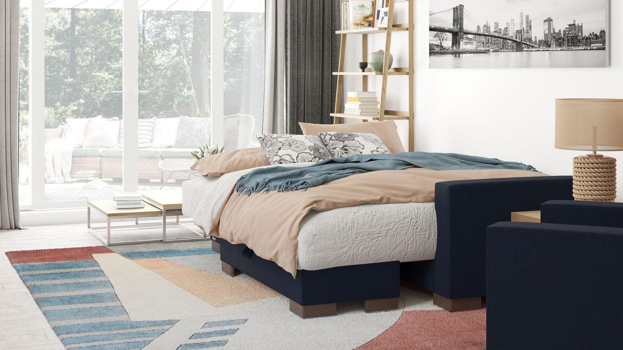 Ottomanson Armada Collection Upholstered Convertible Chaise Lounge with Storage