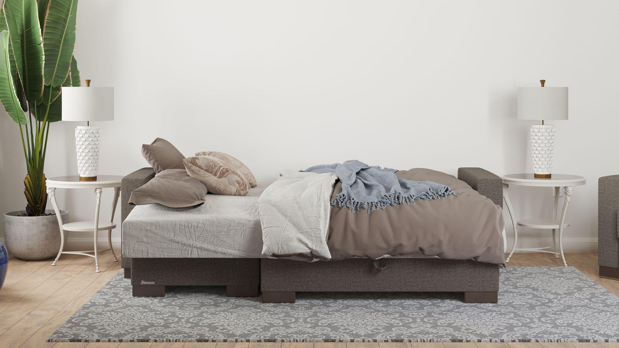 Ottomanson Armada Collection Upholstered Convertible Chaise Lounge with Storage