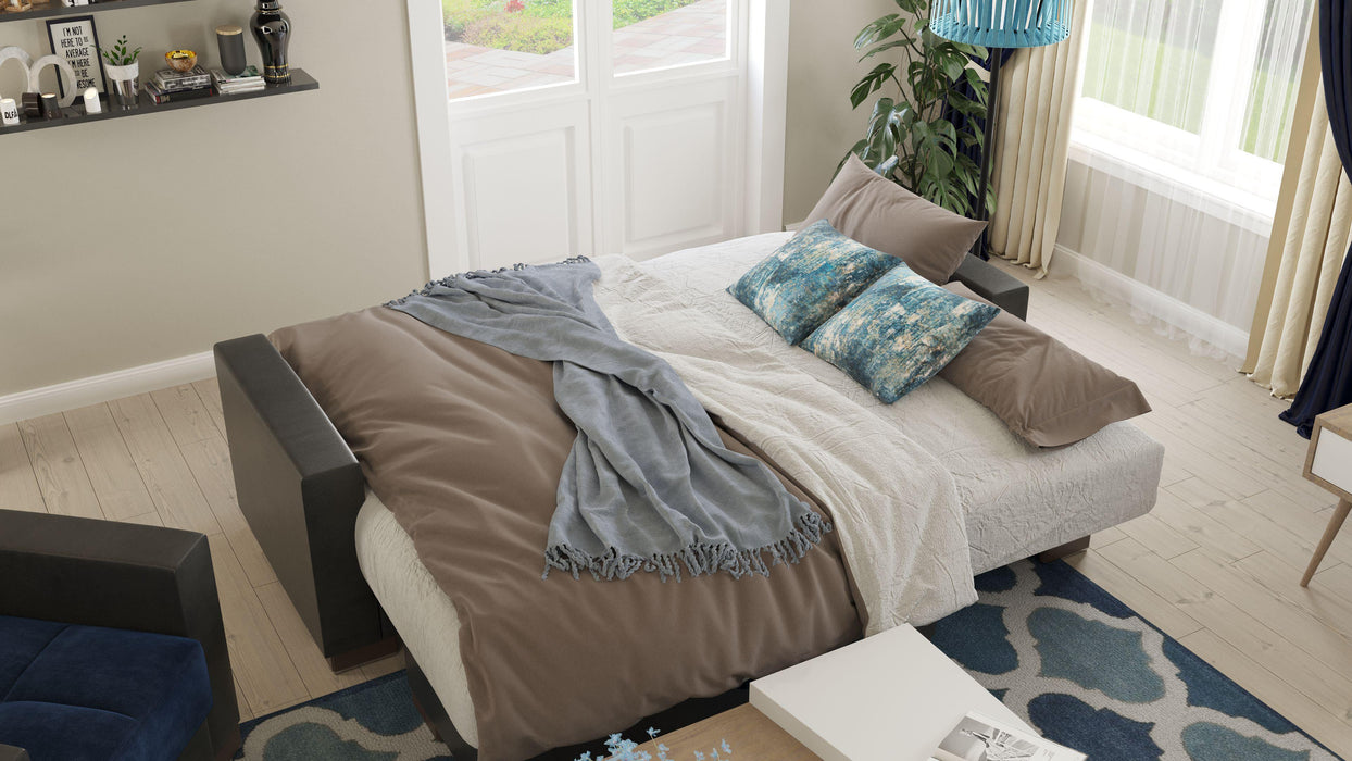 Ottomanson Armada Collection Upholstered Convertible Chaise Lounge with Storage