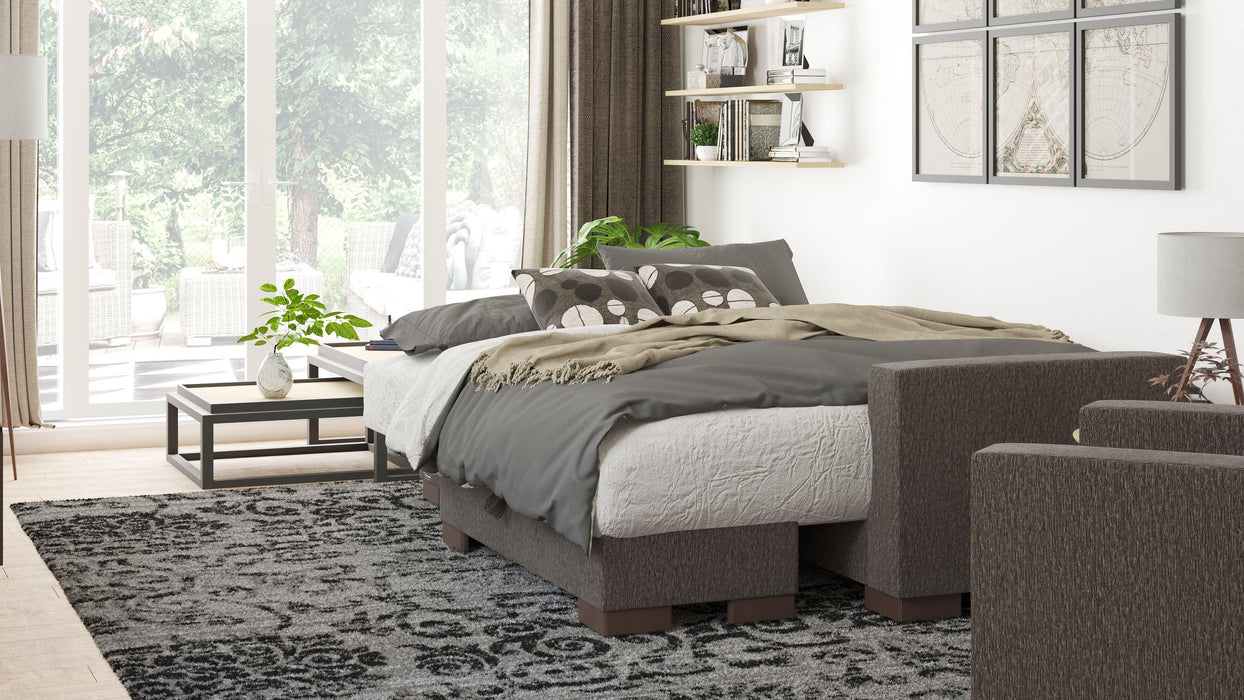 Ottomanson Armada Collection Upholstered Convertible Chaise Lounge with Storage