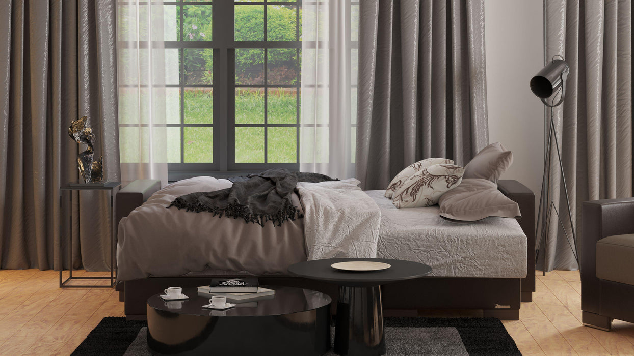 Ottomanson Armada Collection Upholstered Convertible Chaise Lounge with Storage