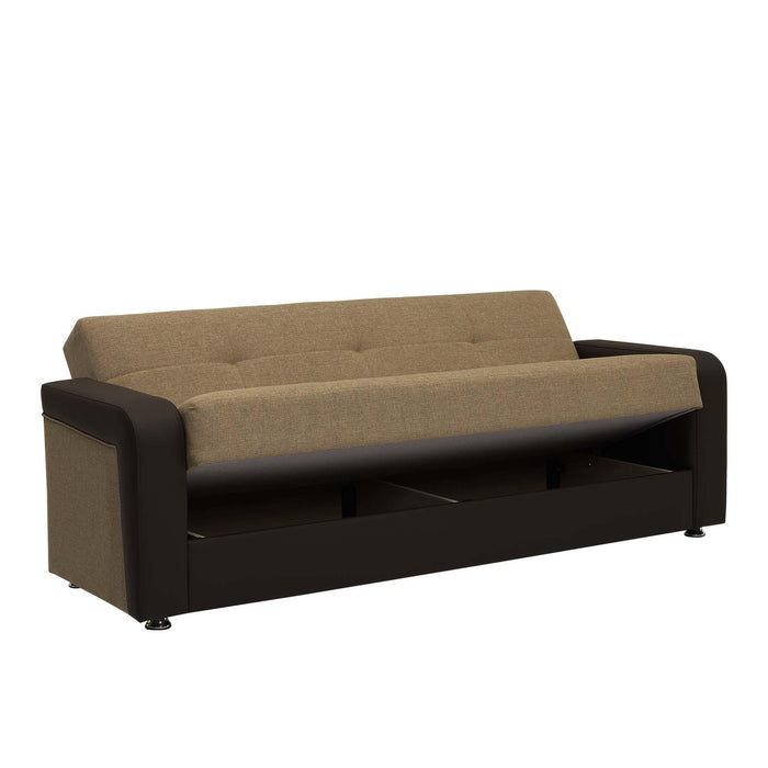 Ottomanson Harmony Collection Upholstered Convertible Sofabed with Storage