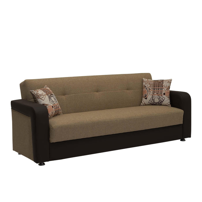 Ottomanson Harmony Collection Upholstered Convertible Sofabed with Storage