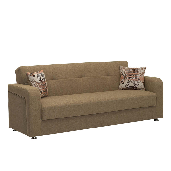 Ottomanson Harmony Collection Upholstered Convertible Sofabed with Storage