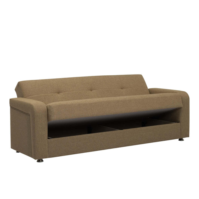 Ottomanson Harmony Collection Upholstered Convertible Sofabed with Storage