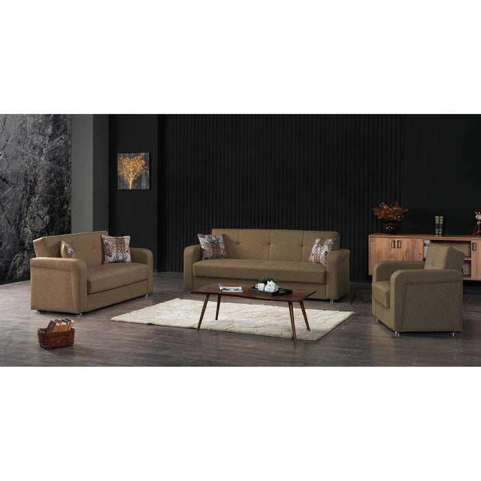 Ottomanson Harmony Collection Upholstered Convertible Sofabed with Storage