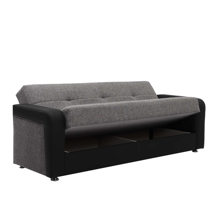 Ottomanson Harmony Collection Upholstered Convertible Sofabed with Storage