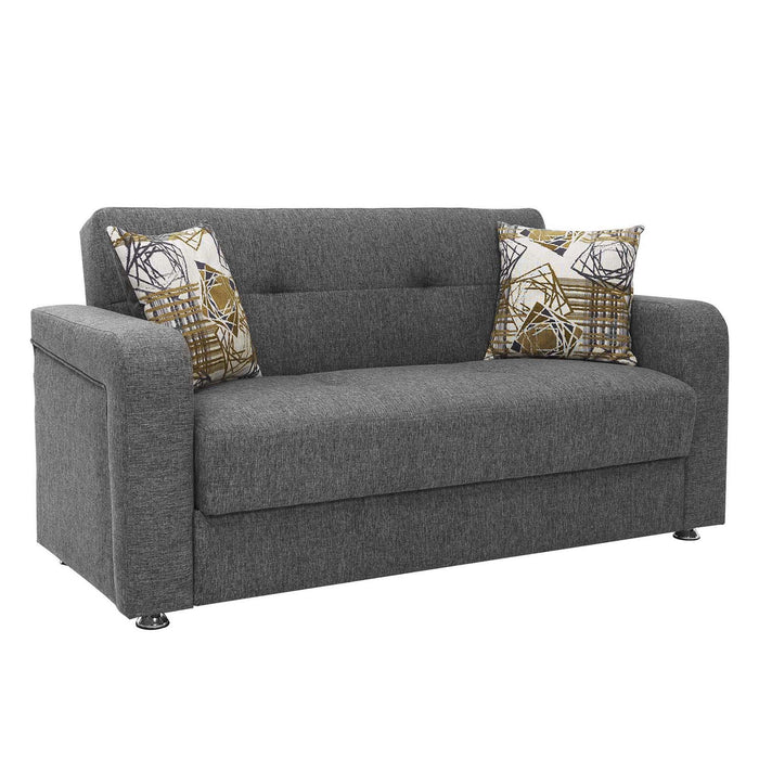 Ottomanson Harmony Collection Upholstered Convertible Sofabed with Storage