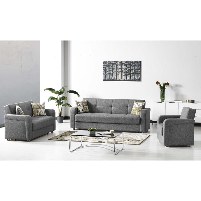 Ottomanson Harmony Collection Upholstered Convertible Sofabed with Storage