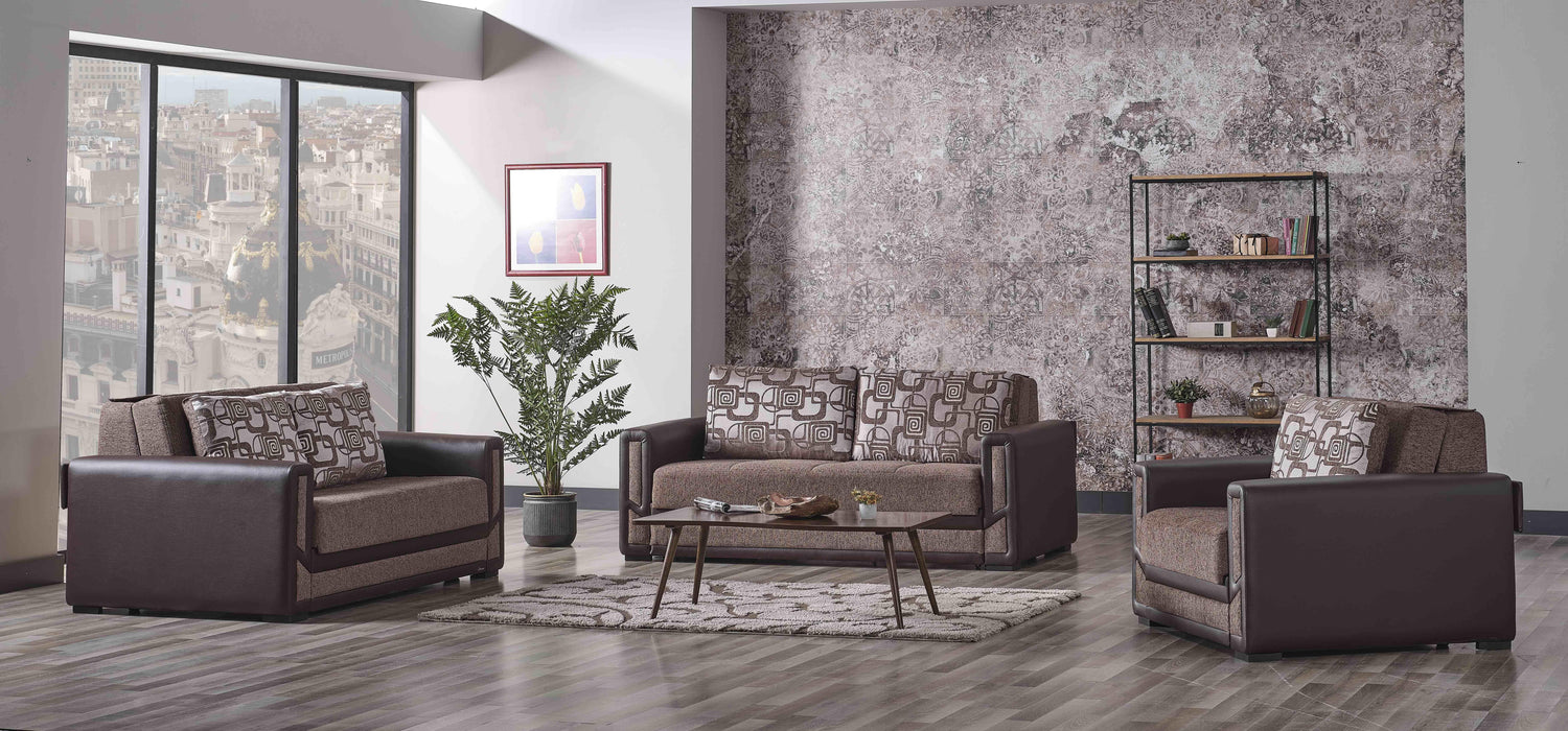 Ottomanson Mondomax Collection Upholstered Convertible Sofabed with Storage - Home And Beyond