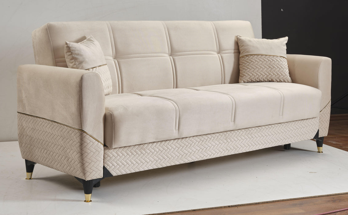 Ottomanson Samba Collection Upholstered Convertible Sofabed with Storage - Home And Beyond