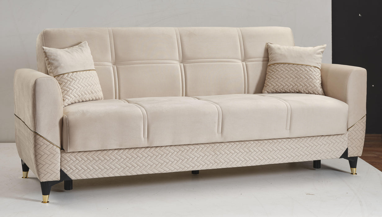 Ottomanson Samba Collection Upholstered Convertible Sofabed with Storage - Home And Beyond
