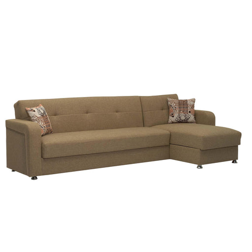 Ottomanson Harmony Collection Upholstered Convertible Chaise Lounge with Storage image