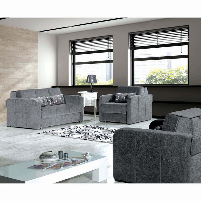 Ottomanson Ferra Fashion Collection Upholstered Convertible Sofabed with Storage