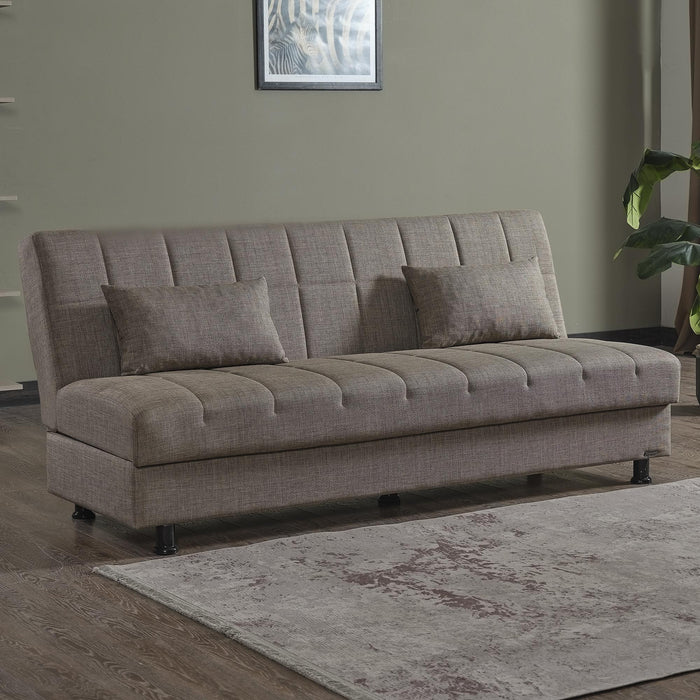 Ottomanson Sasta Collection Convertible Sofabed with Storage, Living Room Furniture, Bedroom Couch For Small Rooms, Studio Apartment Essentials, Black - Home And Beyond