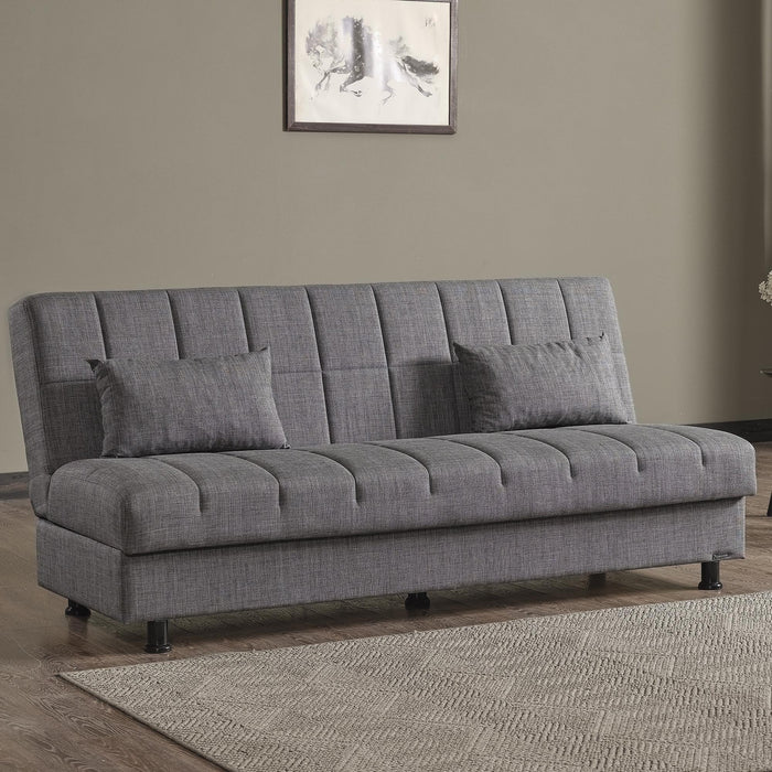 Ottomanson Sasta Collection Convertible Sofabed with Storage, Living Room Furniture, Bedroom Couch For Small Rooms, Studio Apartment Essentials, Black - Home And Beyond