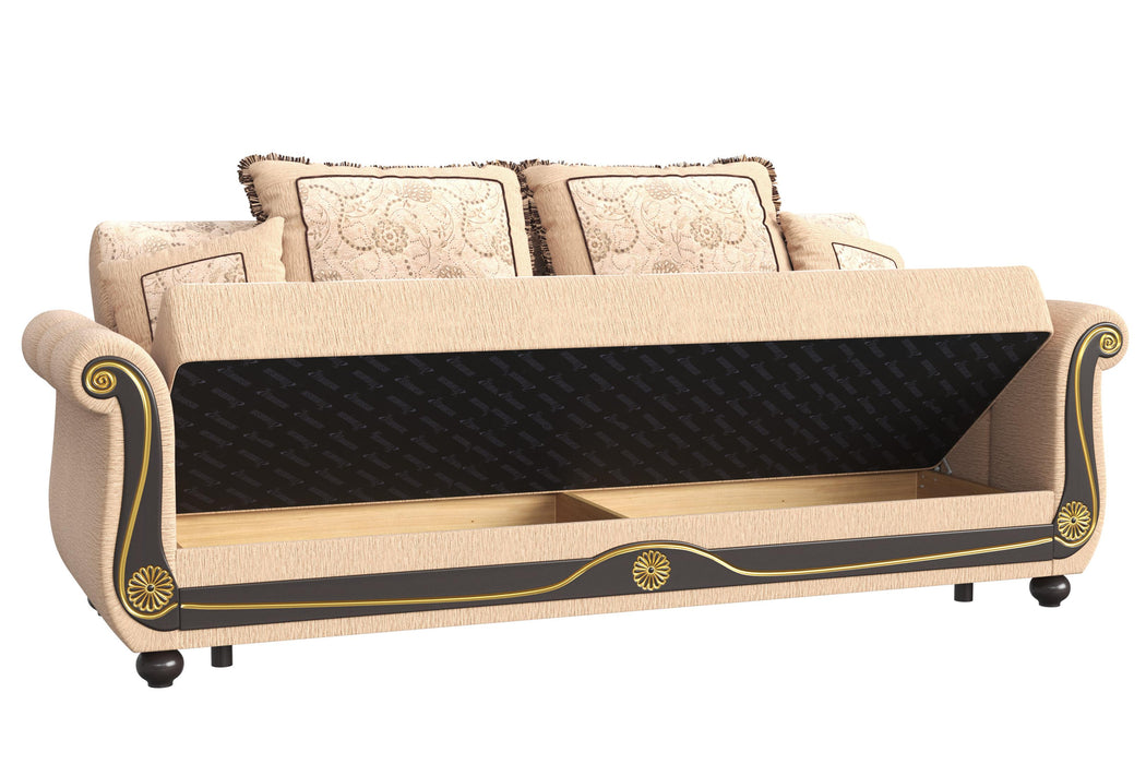 Ottomanson Americana Collection Upholstered Convertible Sofabed with Storage - Home And Beyond