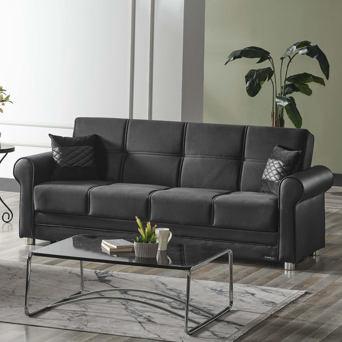 Ottomanson Avalon Collection Upholstered Convertible Sofabed with Storage - Home And Beyond