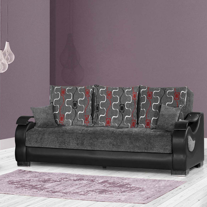 Ottomanson Metroplex Collection Upholstered Convertible Sofabed with Storage