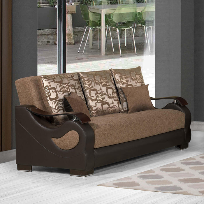 Ottomanson Metroplex Collection Upholstered Convertible Sofabed with Storage