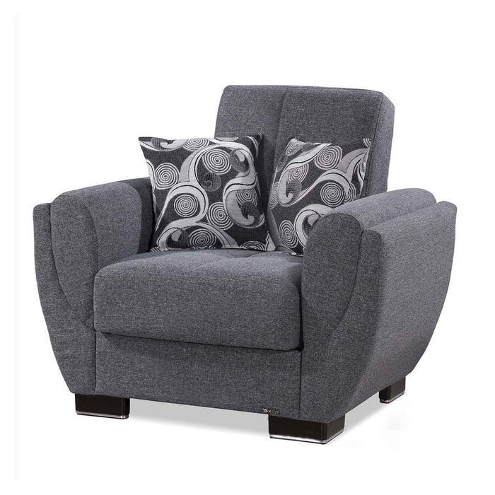 Ottomanson Armada Air Collection Upholstered Convertible Armchair with Storage - Home And Beyond