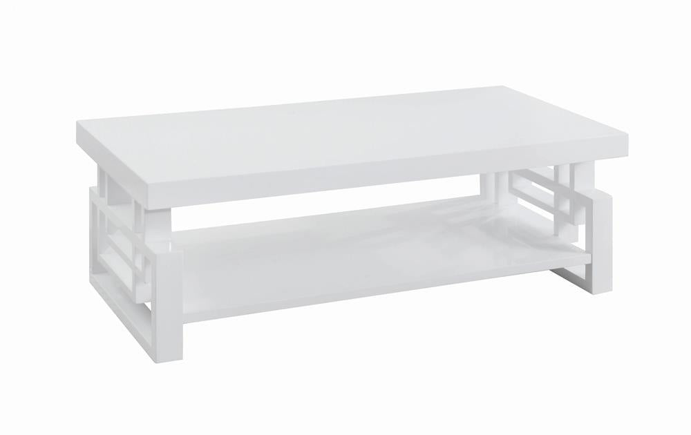 Schmitt Rectangular Coffee Table High Glossy White