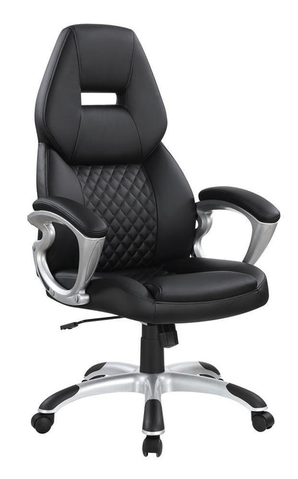 Bruce Adjustable Height Office Chair Black and Silver