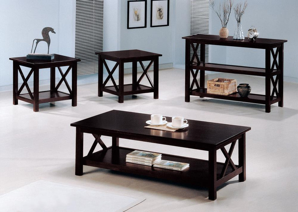 Rachelle 3-piece Occasional Table Set Deep Merlot