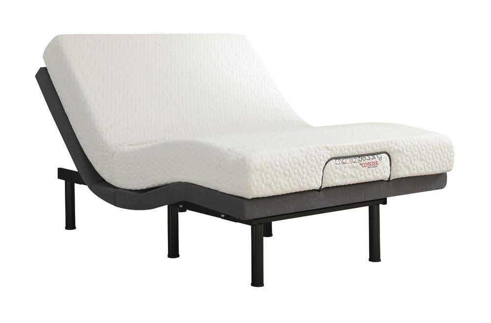 Negan Eastern King Adjustable Bed Base Grey and Black