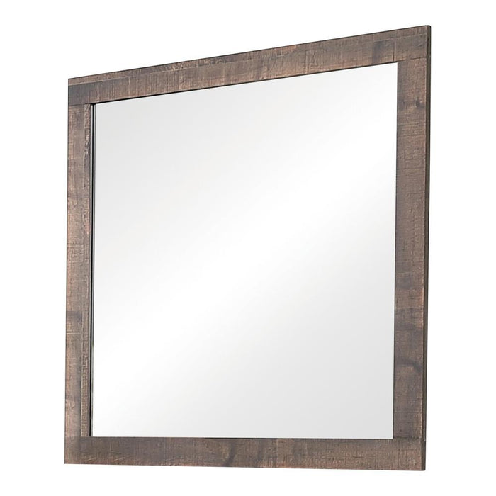 Frederick Square Dresser Mirror Weathered Oak