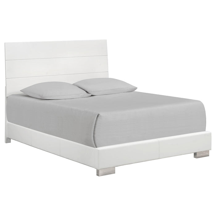 Felicity Eastern King, Queen, & Cal.King Panel Bed Glossy White image