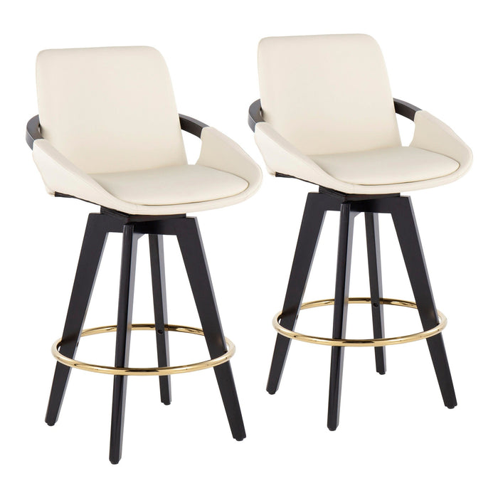 Cosmo Swivel Fixed-Height Counter Stool - Set of 2 image