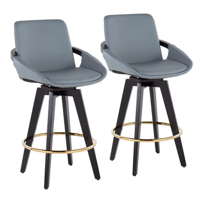 Cosmo Swivel Fixed-Height Counter Stool - Set of 2 image