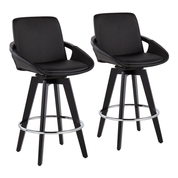 Cosmo Swivel Fixed-Height Counter Stool - Set of 2 image