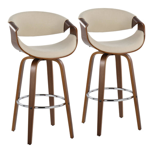 Curvini 30'' Fixed Height Barstool - Set of 2 image