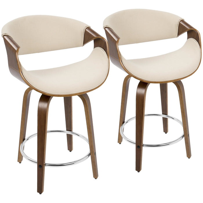 Curvini 24'' Fixed Height Counter Stool - Set of 2 image