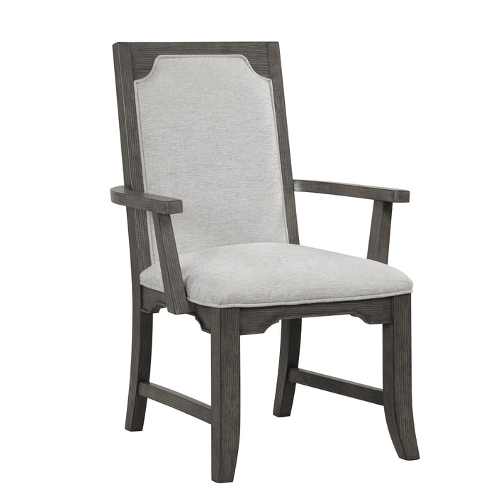 Lisbon Dining Arm Chair (2 Per Carton)-Gray